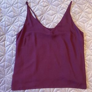 A New Day silky plum colored tank, size L